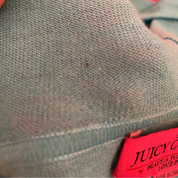 NWT Juicy Couture💥 - Silk & Cashmere Turquoise Cardigan with Hood - Size XL - Picture 7 of 16